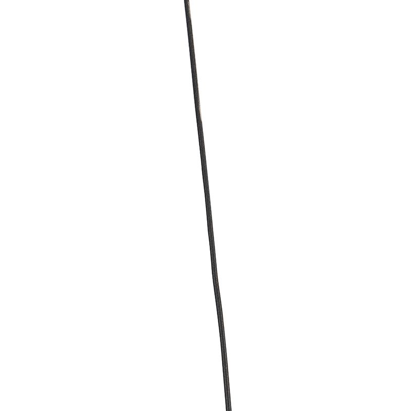 Design hanglamp zwart met amber glas 3-lichts 161,5 cm - Qara