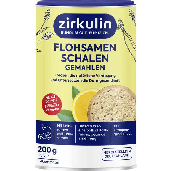 Flohsamenschalen gemahlen Orange + Leinsamen + Chia