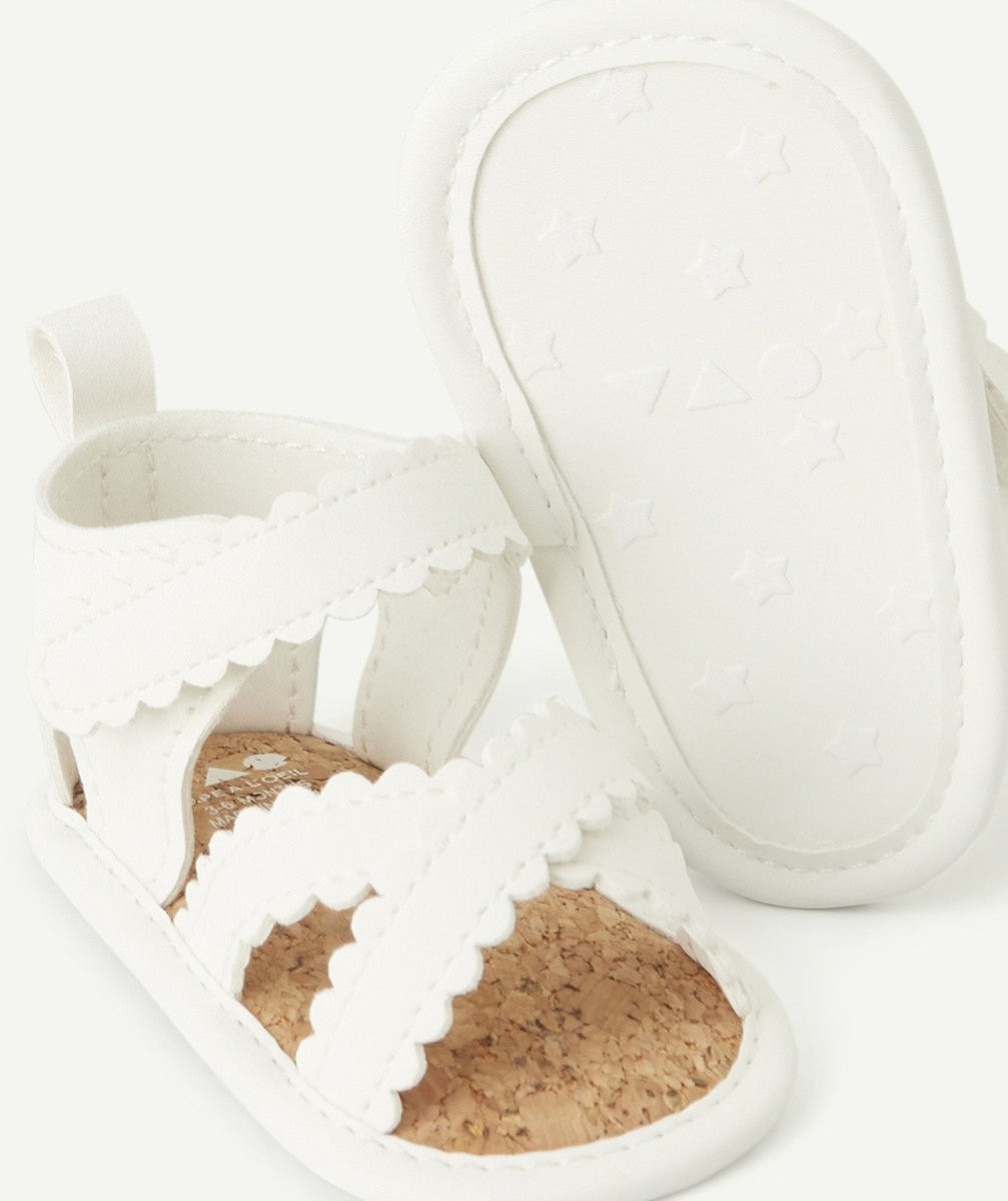 chausson stylé sandales bébé fille blanches