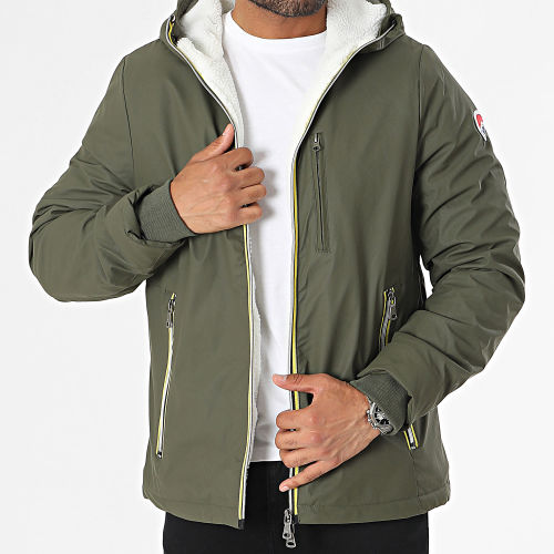 Veste Capuche Zippée Vert Kaki