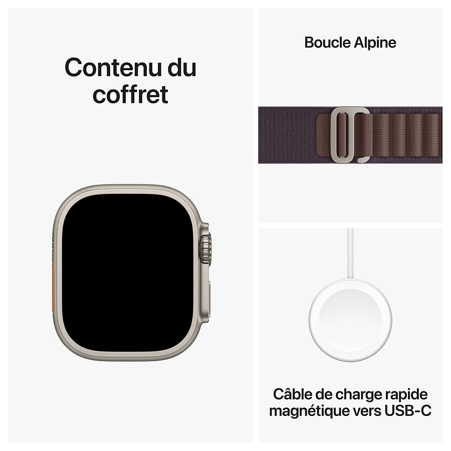 Apple Watch Ultra 2 GPS + Cellular - Titanium Case - Indigo Alpine Loop - 49 mm - S