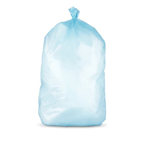 Sacs poubelle 110L PEHD  bleu translucide 17µm lien classique  Paredes