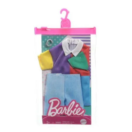 Barbie Fashions Ken Complete Look Color Block Shirt / Jean Shorts