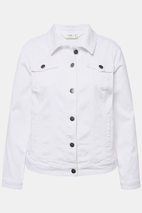 Jeansjacke Frieda, Wascheffekte, Hemdkragen, Langarm