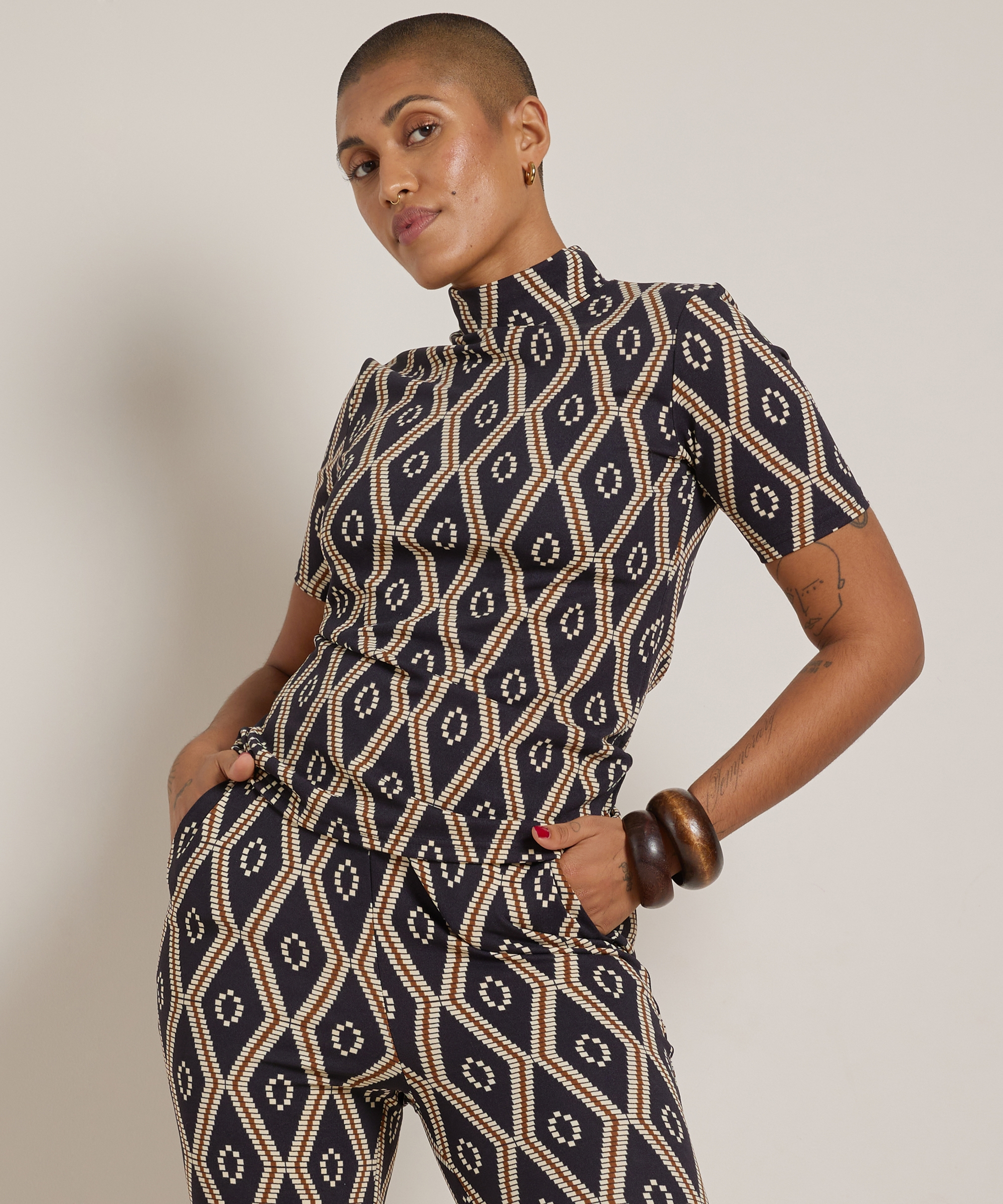 turtleneck t-shirt met print
