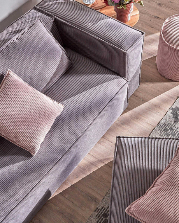 Kave Home Blok 3-zits bank green corduroy