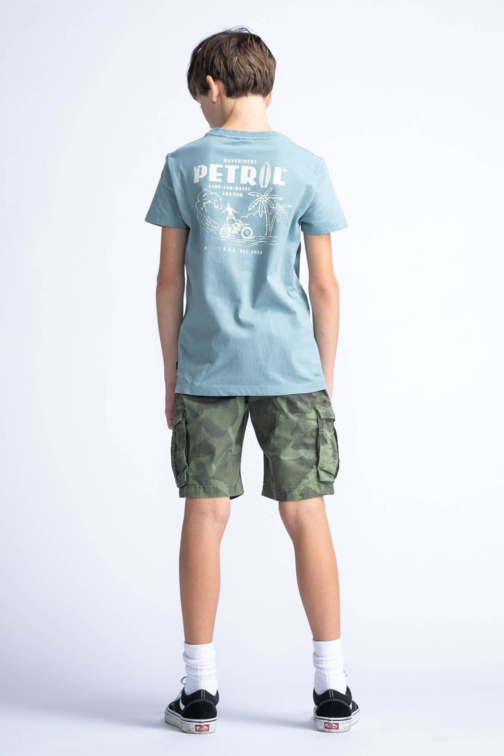 Petrol Industries T-shirt grijsblauw