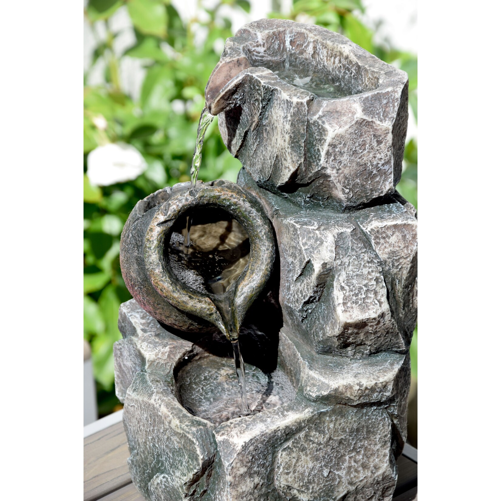 Dobar 96400e Design-Gartenbrunnen mit Amphore