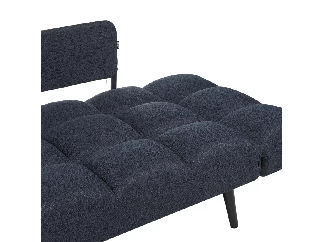 Canapé-lit 2 places en tissu bleu marine BREKKE