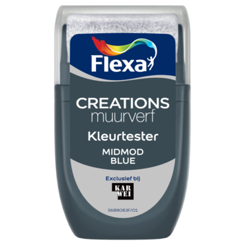 Flexa Creations muurverf Kleurtester Midmod Blue 30ml