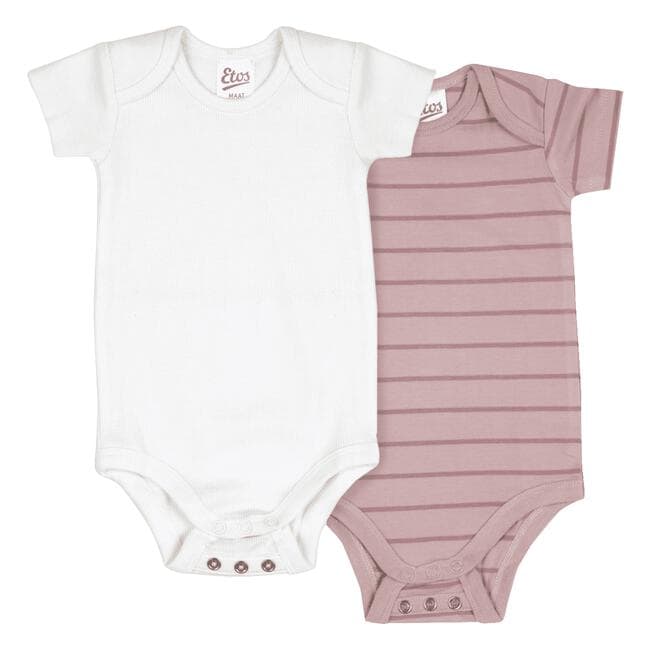 Etos Meegroei Rompertjes Wit/Beige Maat 62/68 Combi Set