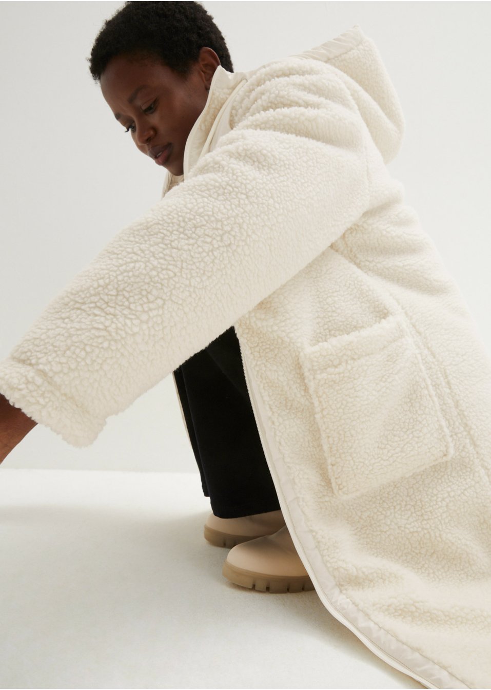 Manteau en peluche