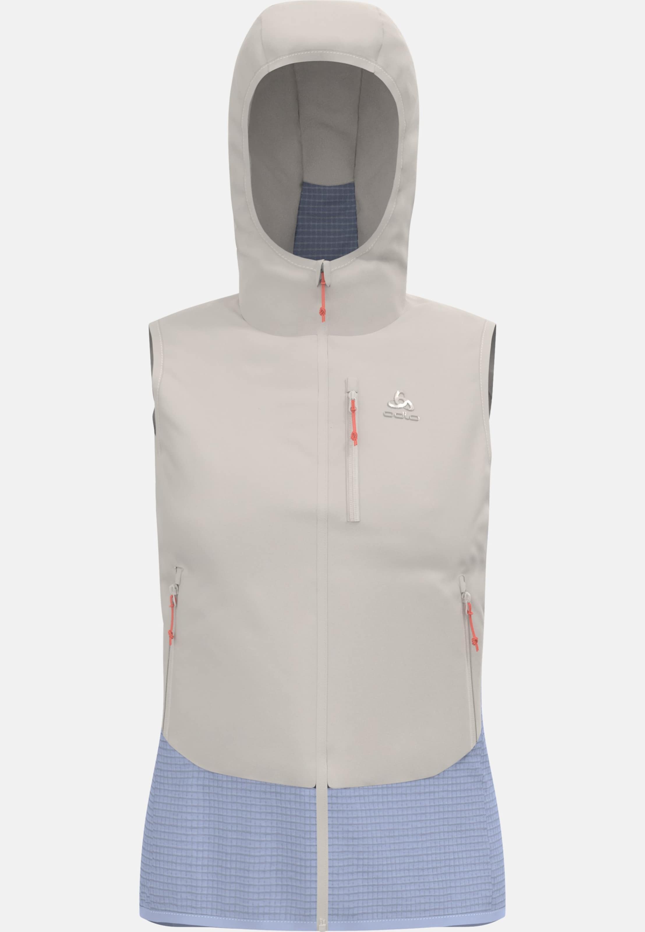 Isolierte Ascent Hybridweste mit Wolle in silver cloud - Blue heron