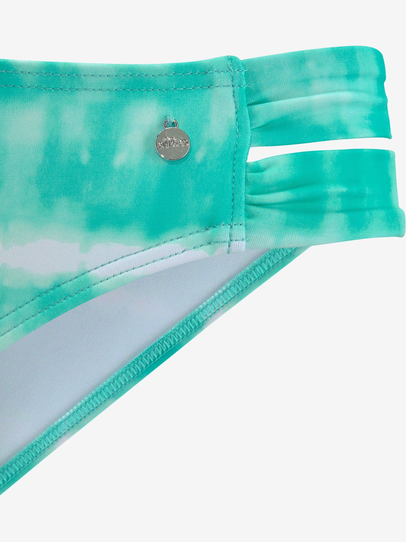 Bas de maillot de bain imprimé, effet de couleur différent pour chaque pièce
