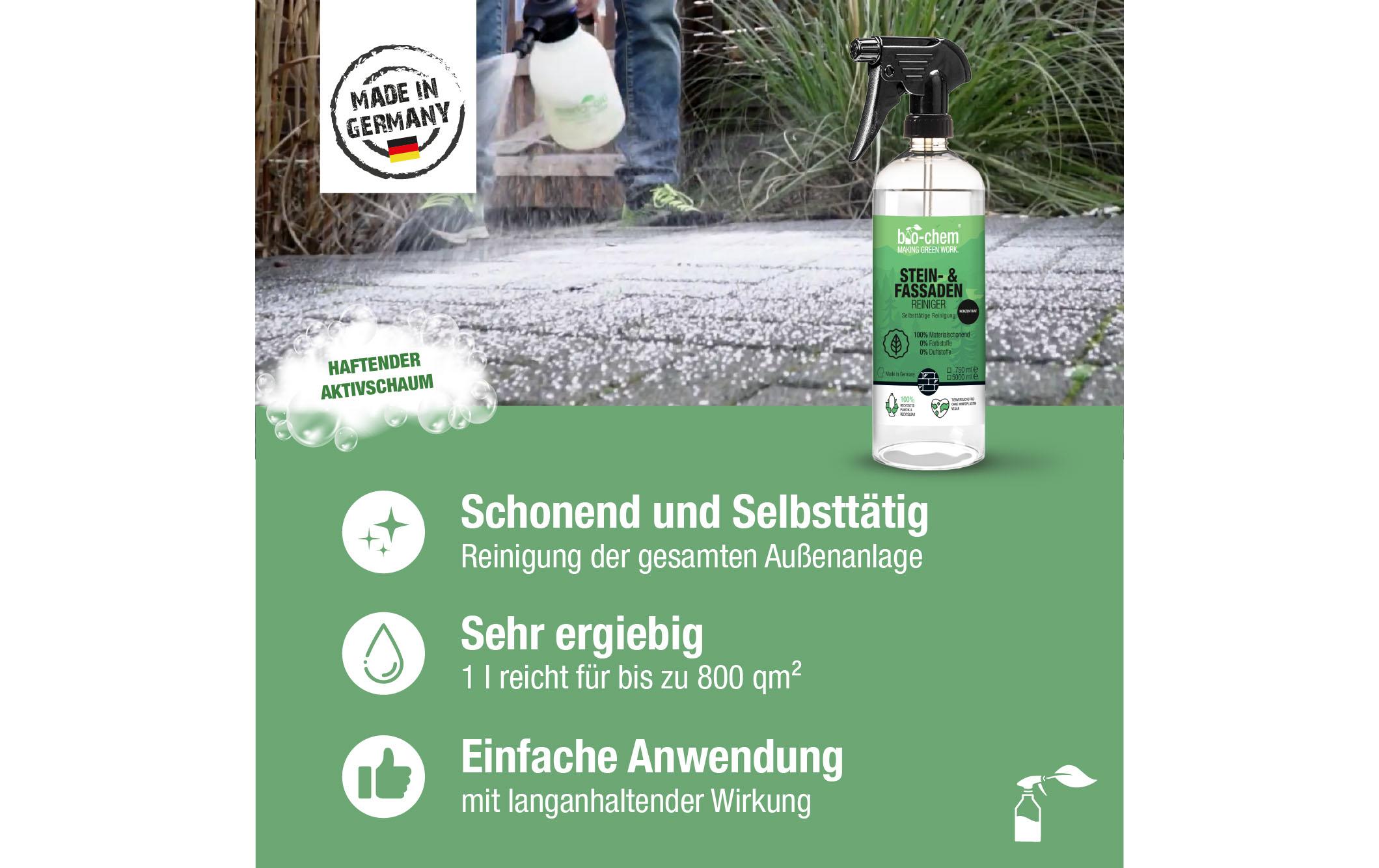 Stein- und Fassadenreiniger 750 mlKraftvoller Reiniger für alle Fassaden und Oberflächen aus Stein