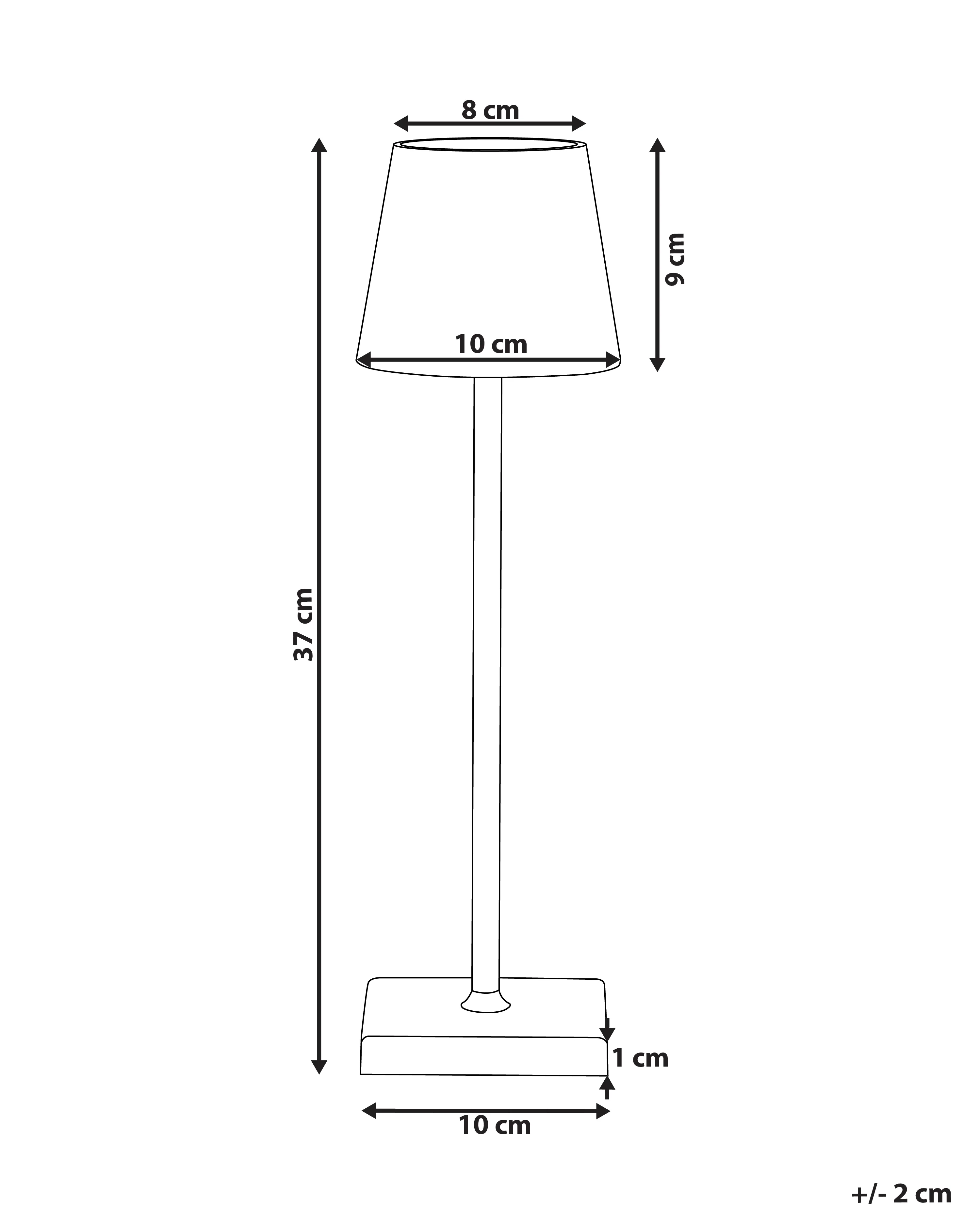 LED draadloze tafellamp VALIRA Metaal Zwart