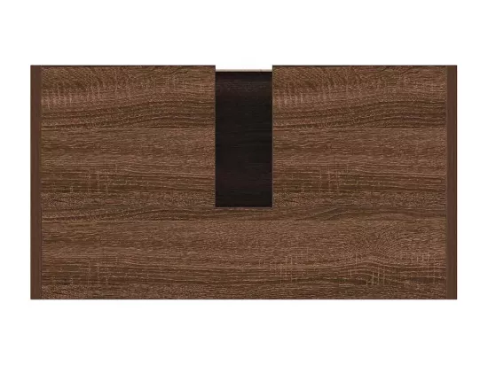 Armoire de bain Chêne marron 60x33x61 cm Bois d'ingénierie