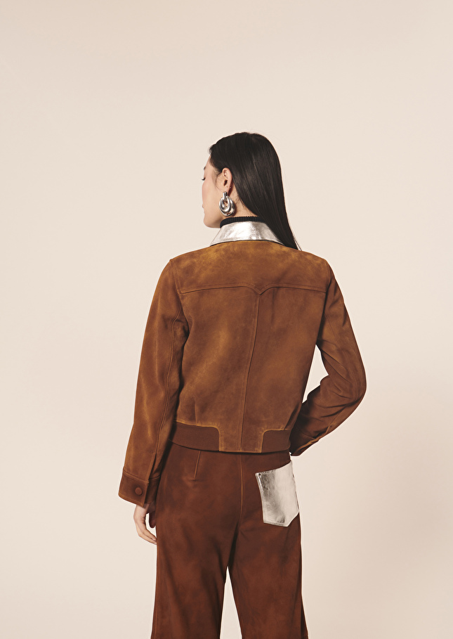 Veste Vicenzamarron en nubuck