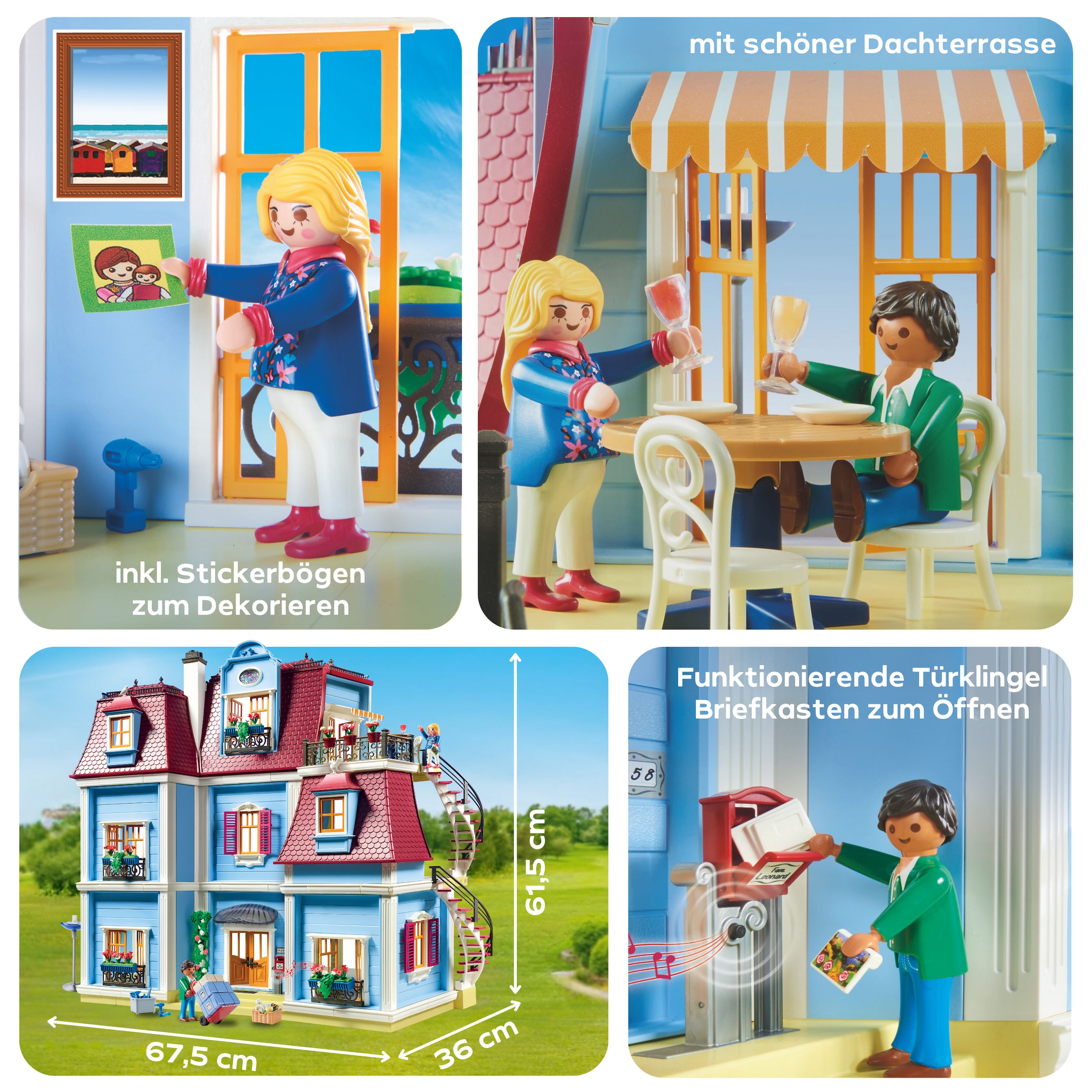 Playmobil® Konstruktions-Spielset »Mein Grosses Puppenhaus (70205), Dollhouse« Made in Germany