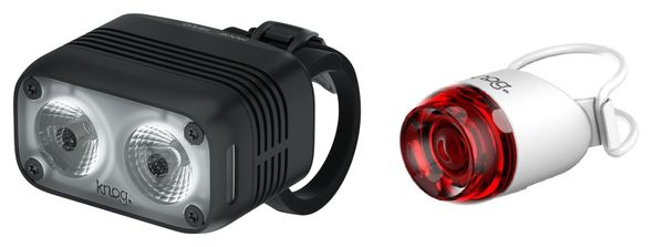 Paire d'Eclairages Knog Blinder Road 600 Noir   Plug Rear Gris