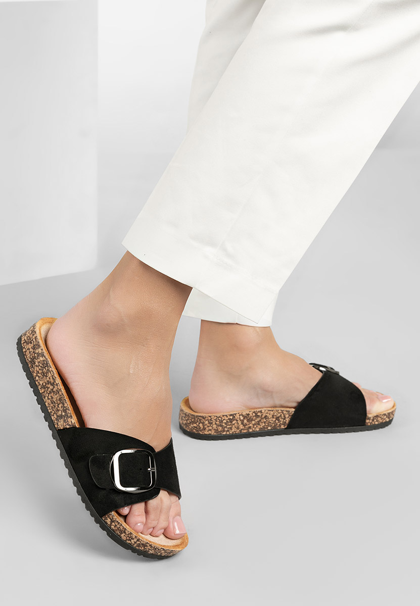 Pantoufles pour femme noirs Andrina