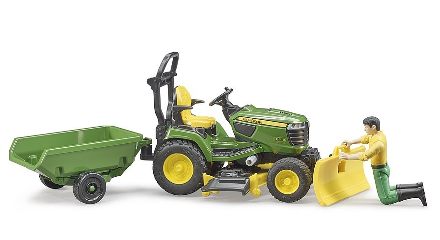 Bruder -BWorld John Deere Havetraktor med trailer og gartner (62104)