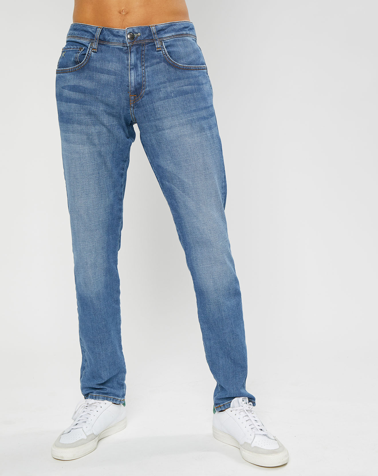 Hackett London Jean Slim 5 Poches bleu