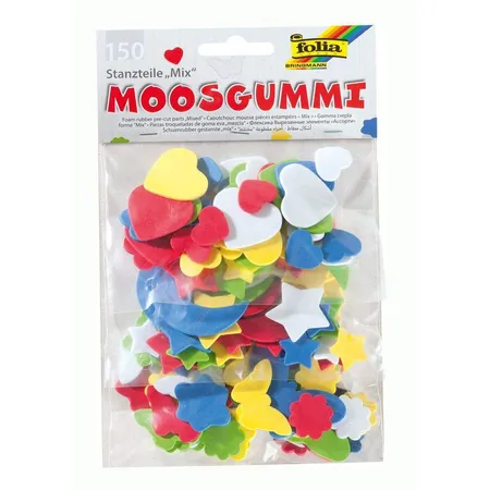 folia Moosgummi Stanzteile 150 Teile, sortiert