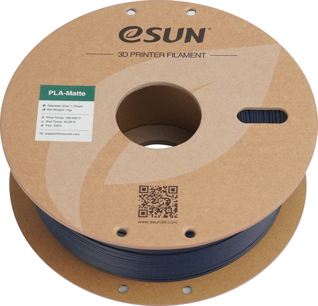 eSUN  PLA-Matte Dark Blue, 1,75 mm / 1000 g    Kostengünstiges Filament für Modelle mit matter Oberfläche