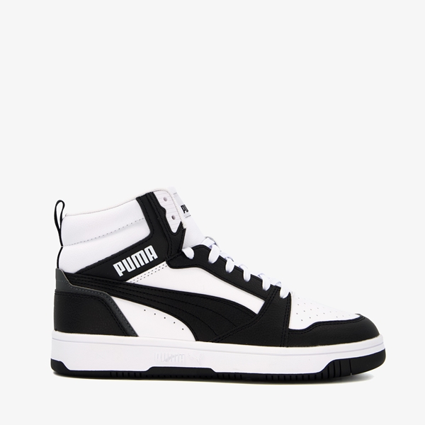 Puma Rebound V6 Mid jongens sneakers zwart/wit