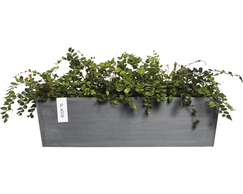 Ecopots Manhattan Wall L bloembak, kunststof, 55 x 17,4 x 15 cm, grijs