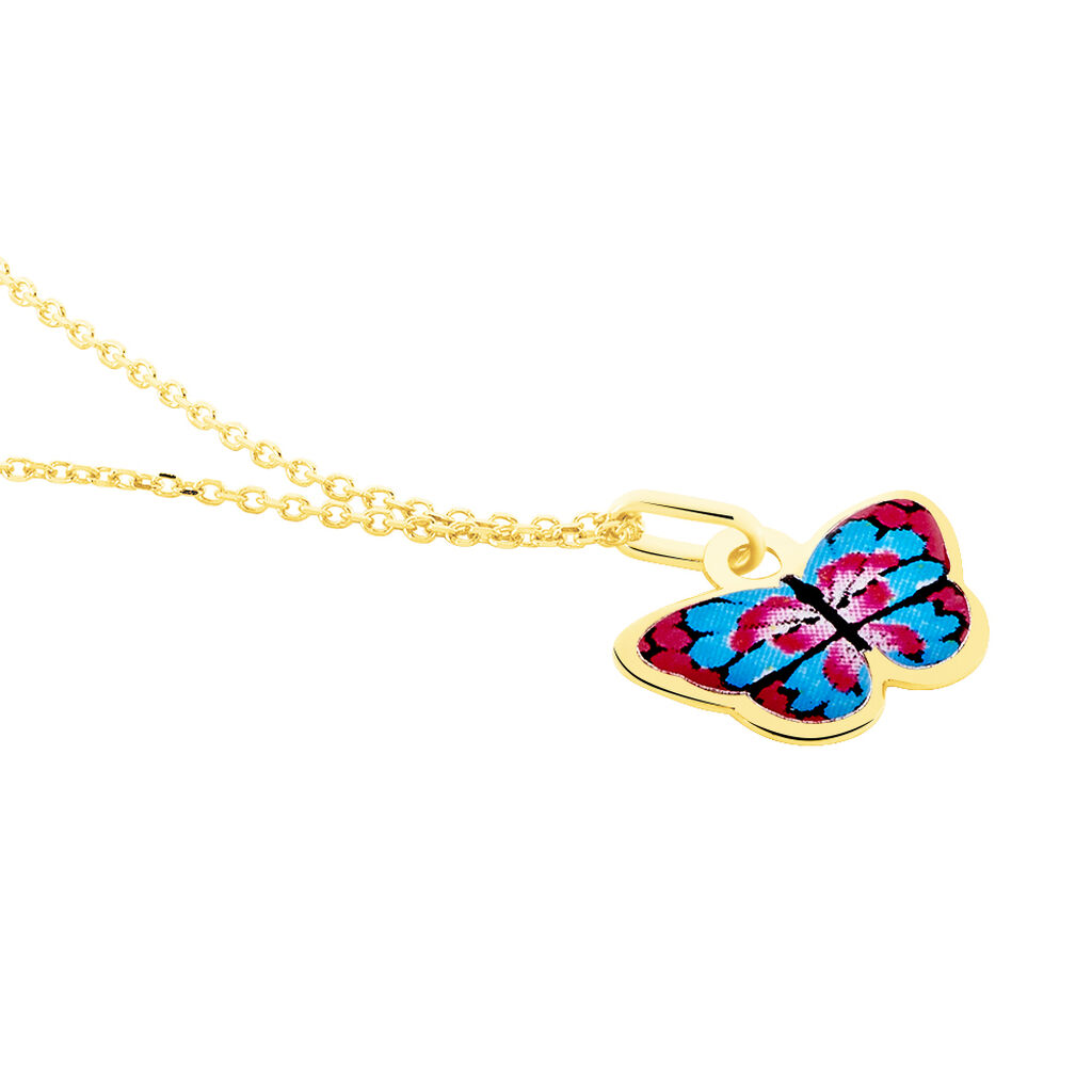 Collier Sulivia Papillon Or Jaune