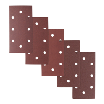 Irwin schuurvel 190 x 93 mm K80/K120/K240 zelfhechtend, met perforatie voor B D, 10 stuks.