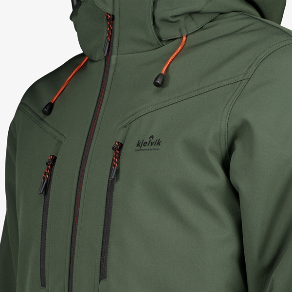 Kjelvik gewatteerde heren softshell jas groen