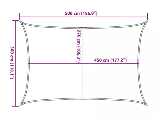 Voile d'ombrage 160 g/m² Vert foncé 3x5 m PEHD