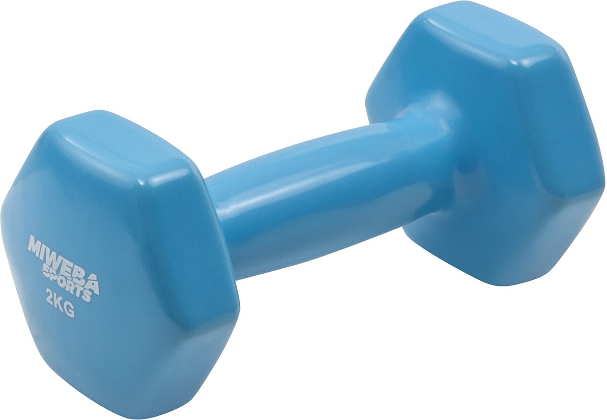 Miweba Sports Vinyl-Hanteln NKH110, Gymnastikhanteln im 2er-Set, 1-3 kg, rutschfest, bodenschonend (Türkis, 2,0 kg)
