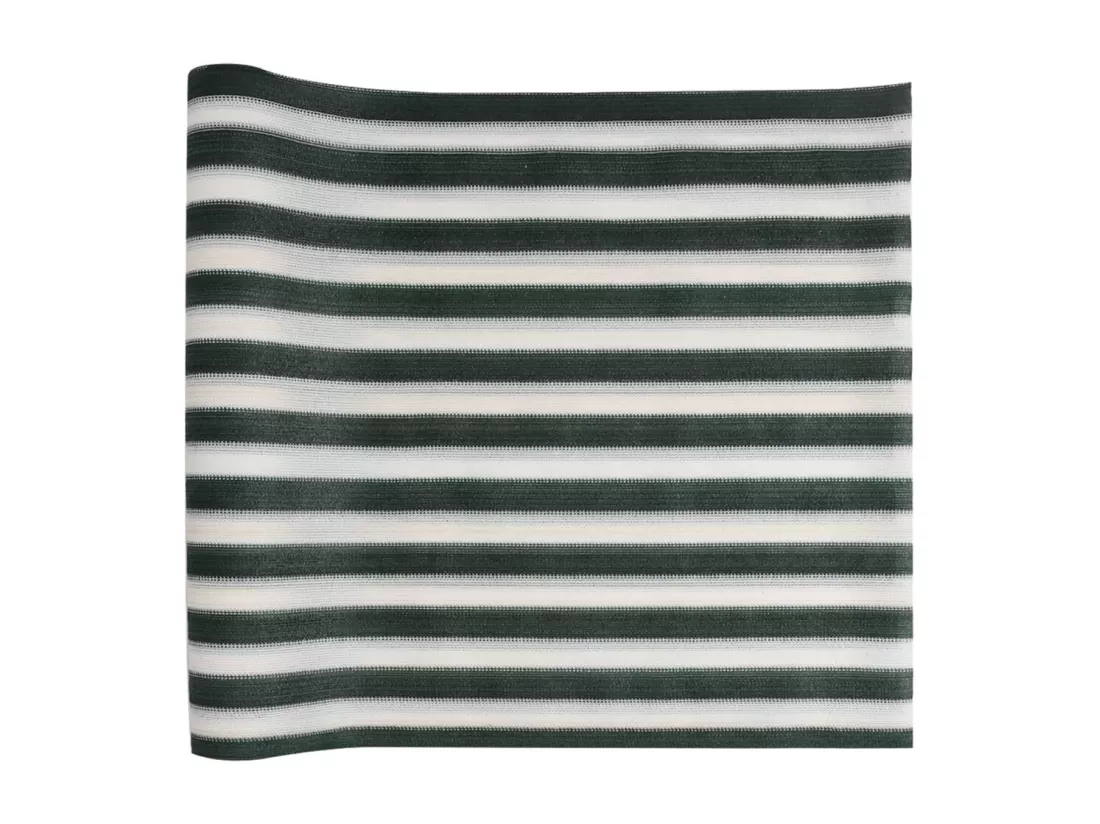 Filet brise-vue vert et blanc 1,5x10 m PEHD 150 g/m²