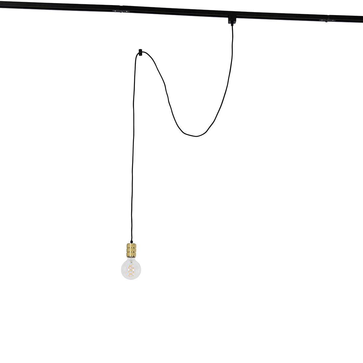 Hanglamp met rail ophanging goud - Iconic Cavalux