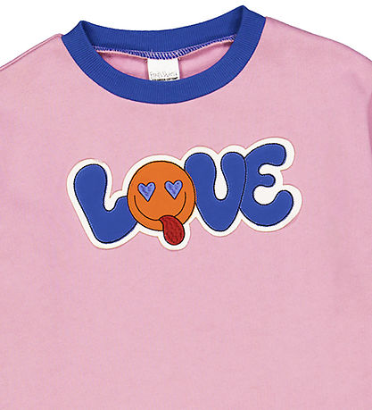 Freds WoRød Sweatshirt - Heart - Pink Haze