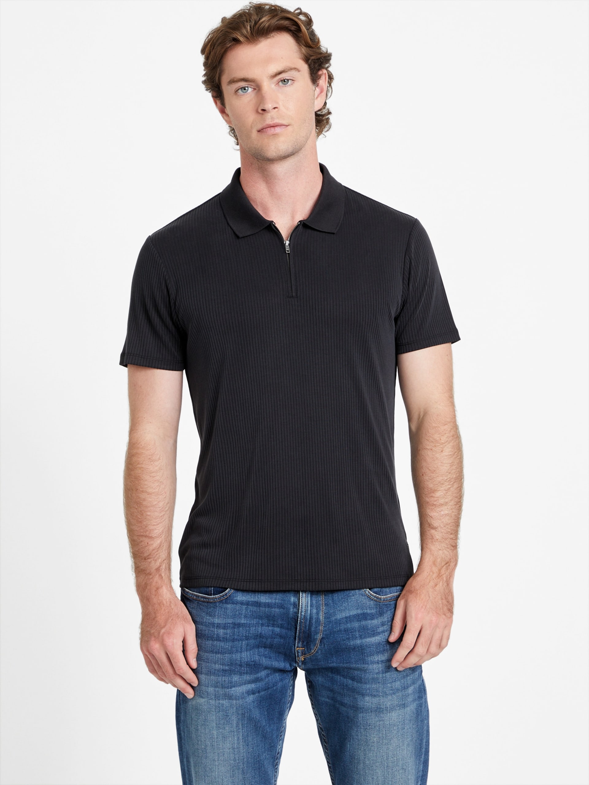Polo de malha canelada Union