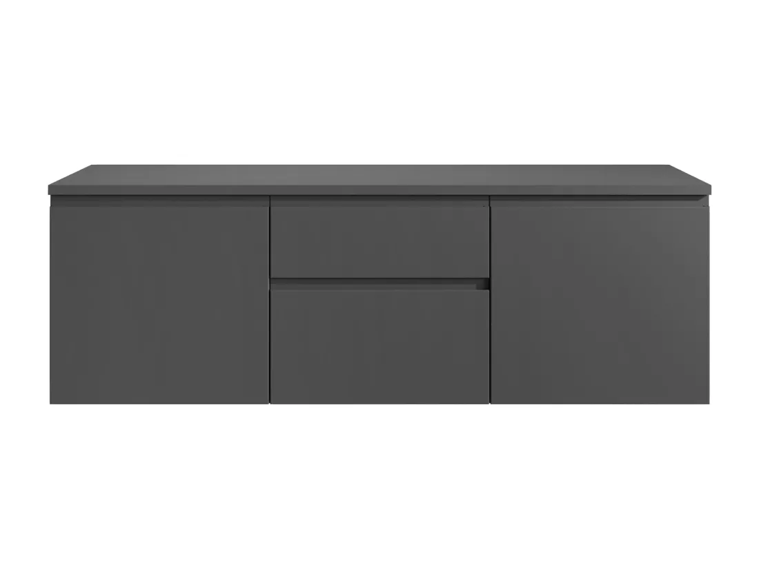 Meuble sous vasque suspendu - Gris - 150 cm - JIMENA II
