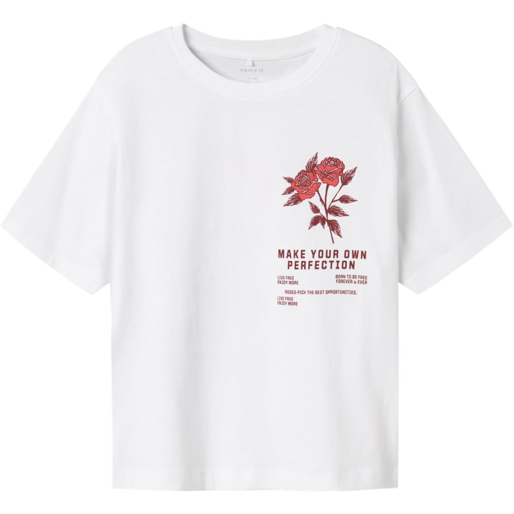 Køb Name It Bright White Wild Heart Hominu Regular T-Shirt