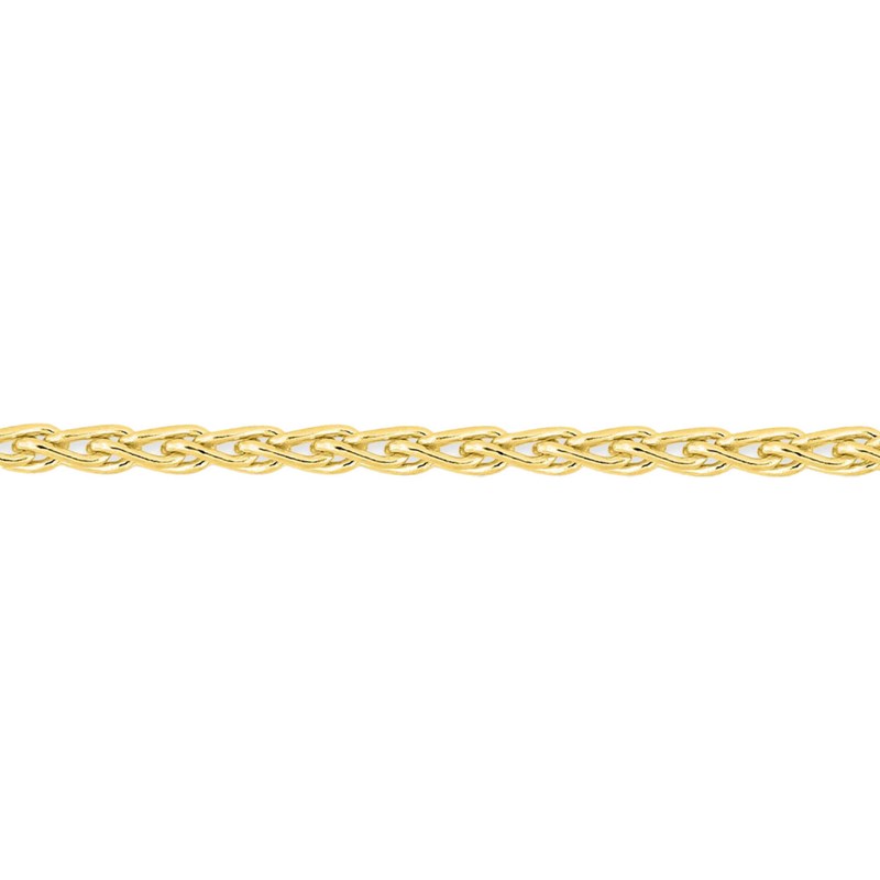 Bracelet mixte 18 cm - Maille Spiga - Or 18 Carats - Largeur 1.4 mm