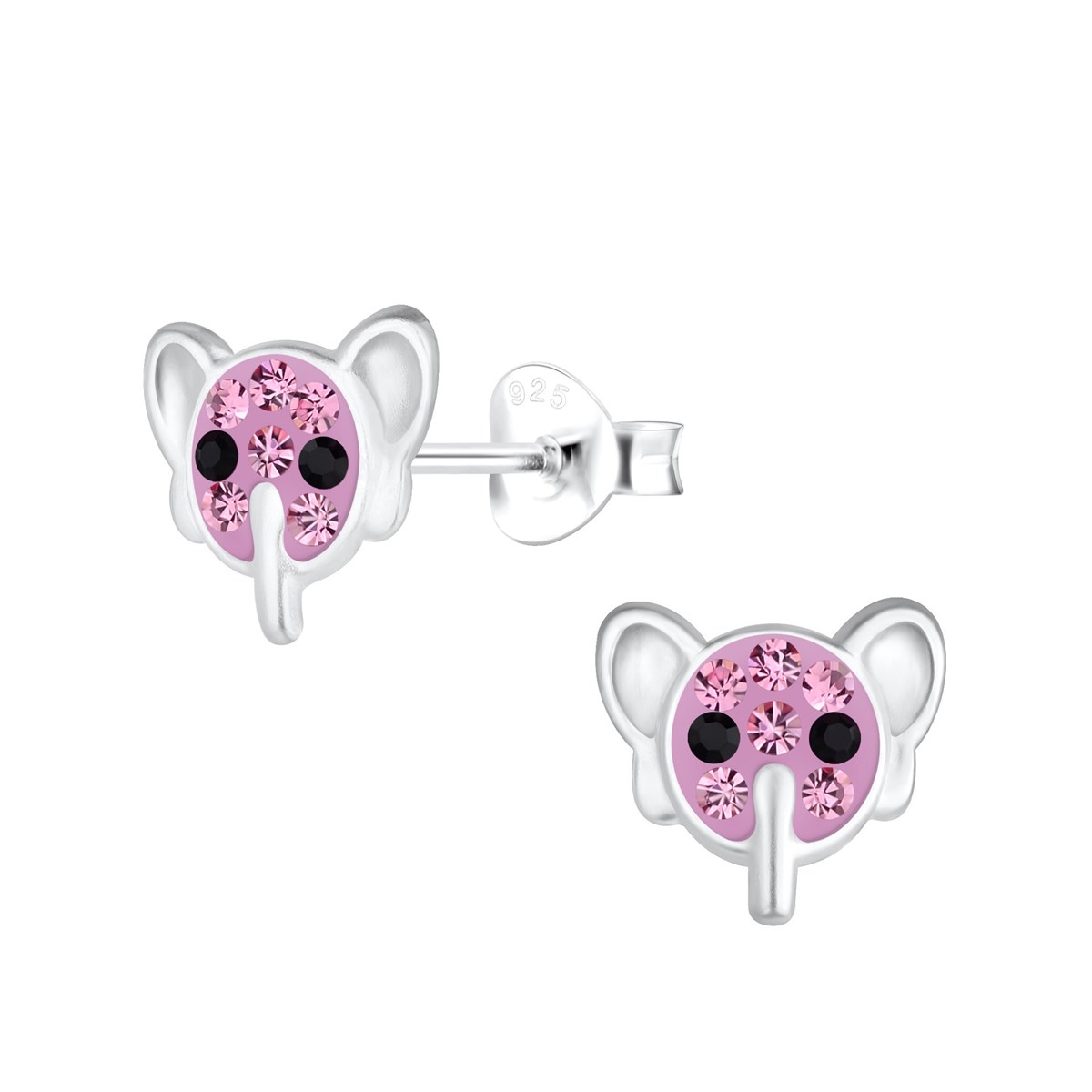 Boucles d'oreilles enfant Elephant en argent 925