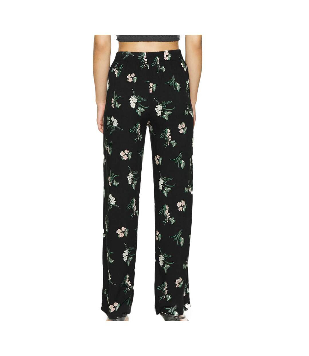 Pantalon Noir à Motifs Femme Vero Moda Curve Easy Hw Wide