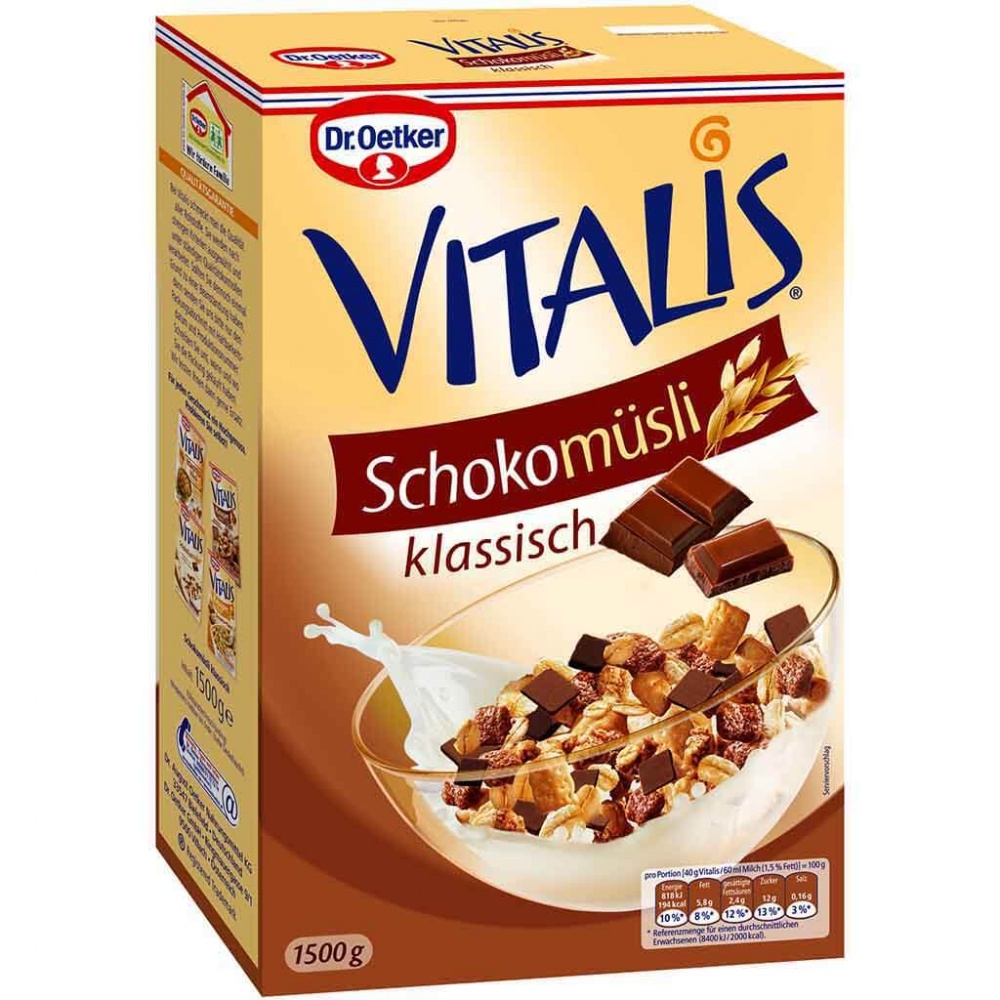 Dr.Oetker VITALIS Schoko Müsli klassisch 1500g MHD:30.10.25
