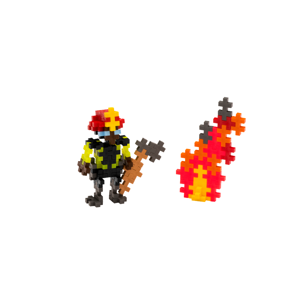 Plus-Plus Firefighter / 100 pcs Tube