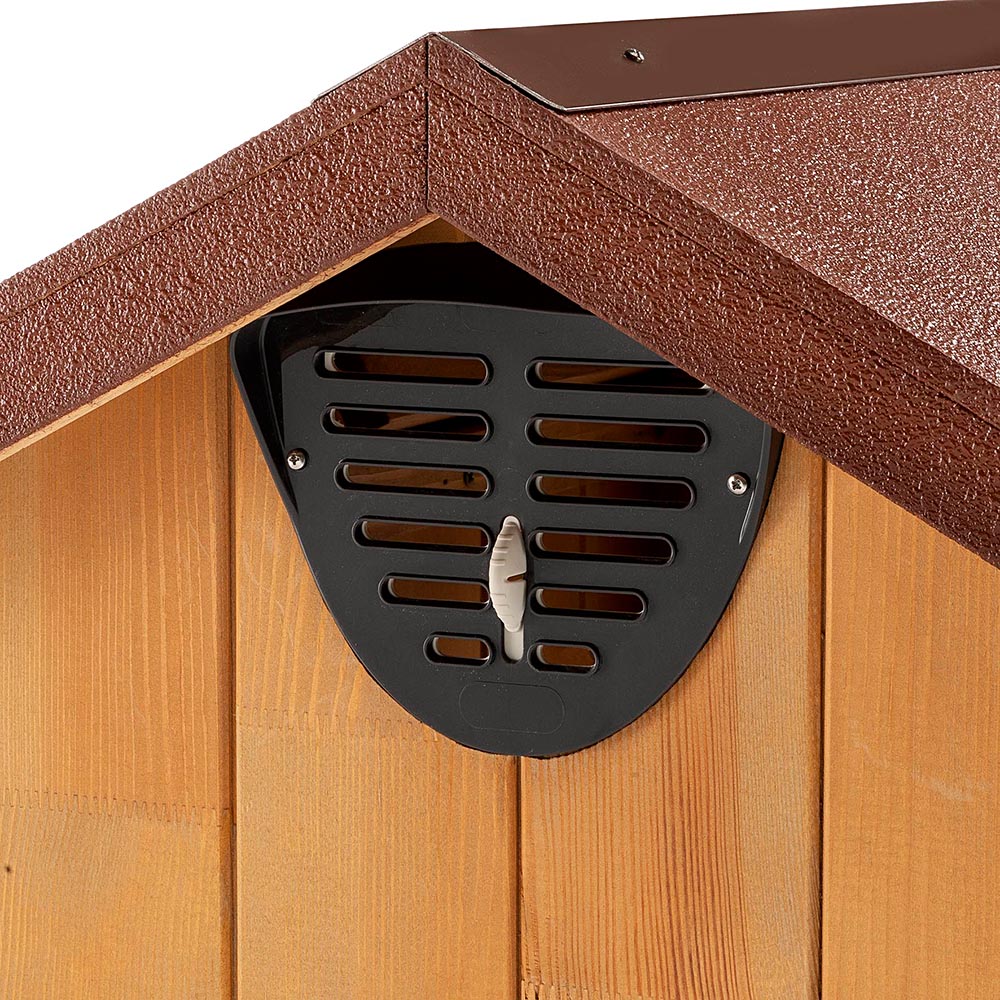 Ferplast niche pour chiens pour l'extérieur domus extra large en bois fsc, pieds isolants en plastique, grille pour l'aération,