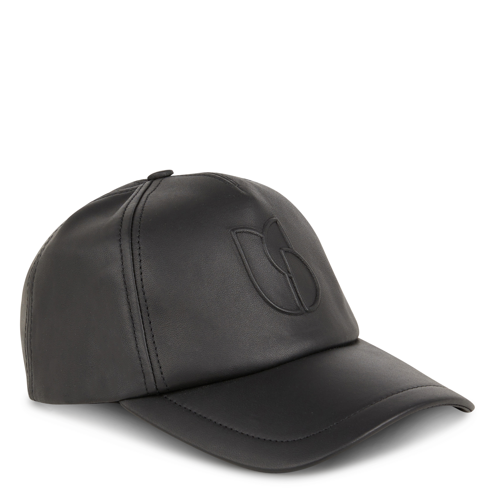 HALY - Casquette à logo en cuir | Noir