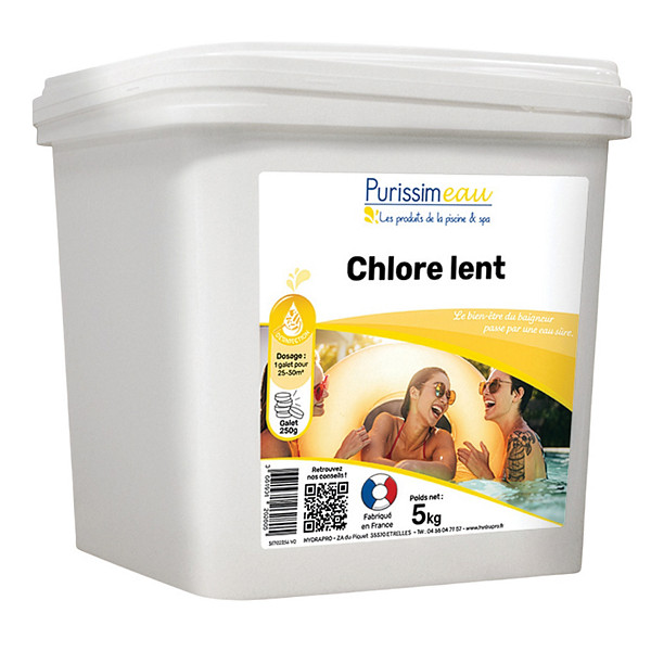 Chlore lent PurissimEau galets de 250 g, 5 kg
